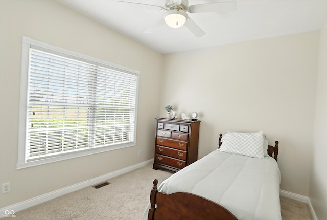 35 Decourcy Ln, Franklin, IN 46131 - bedroom featuring light carpet and a ceiling fan
