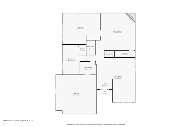 1449 Danielle Dr, Indianapolis, IN 46231 - view of property floor plan