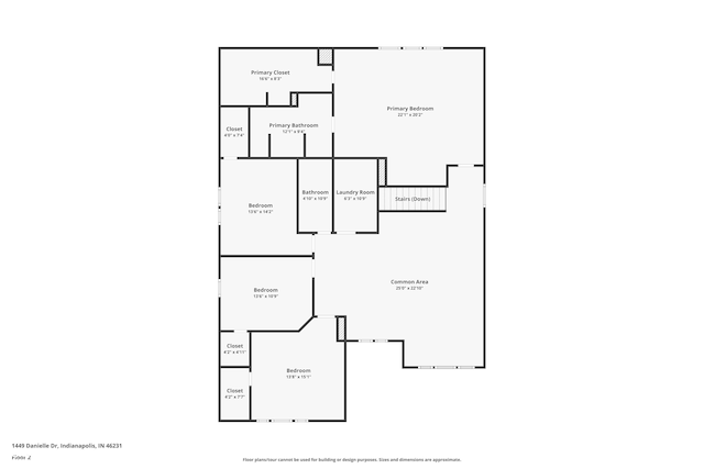 1449 Danielle Dr, Indianapolis, IN 46231 - view of property floor plan