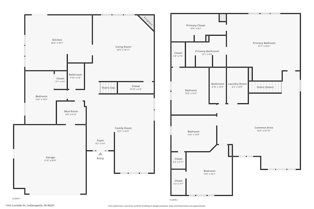 1449 Danielle Dr, Indianapolis, IN 46231 - view of home floor plan