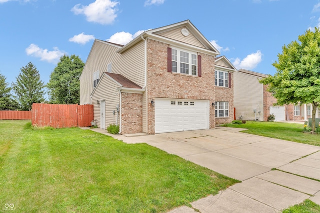 1449 Danielle Dr, Indianapolis, IN 46231 - view of front of home featuring concrete driveway, an attached garage, and brick siding