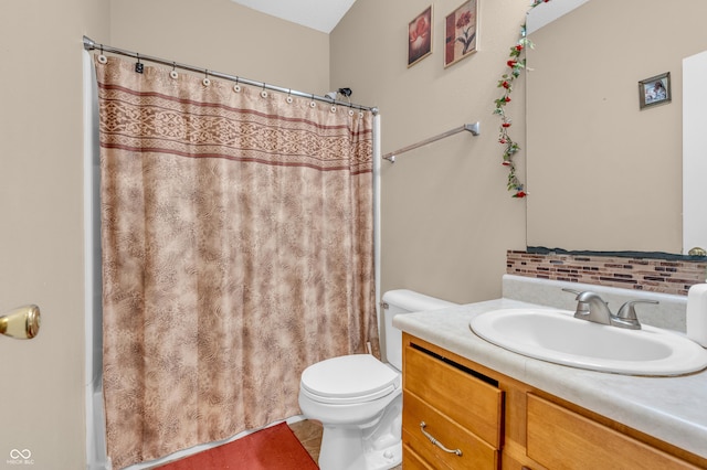 1449 Danielle Dr, Indianapolis, IN 46231 - full bathroom featuring vanity and decorative backsplash