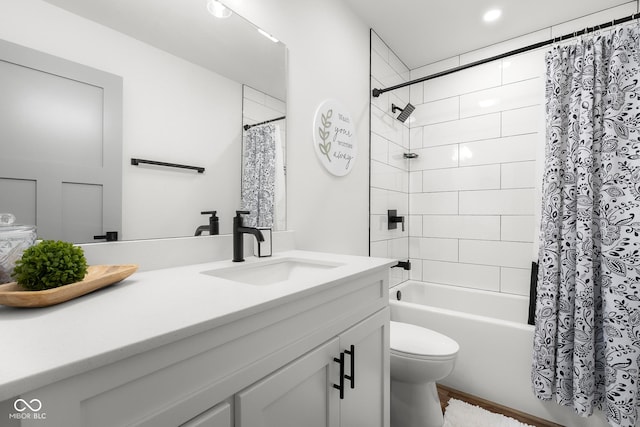 339 Honey Locust Pl, North Vernon, IN 47265 - full bath with vanity, shower / tub combo, and recessed lighting