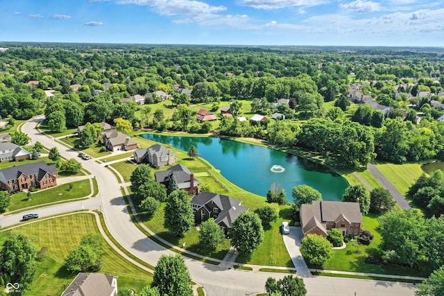 5761 Coopers Hawk Dr, Carmel, IN 46033 - aerial perspective of suburban area with a nearby body of water