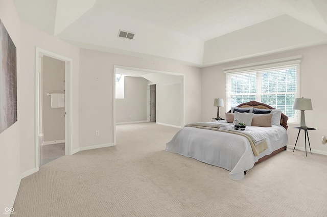 5761 Coopers Hawk Dr, Carmel, IN 46033 - bedroom featuring light colored carpet and a raised ceiling