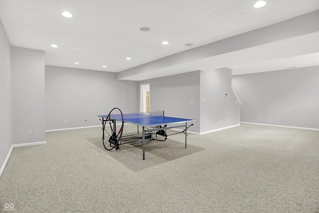 5761 Coopers Hawk Dr, Carmel, IN 46033 - rec room with carpet and recessed lighting