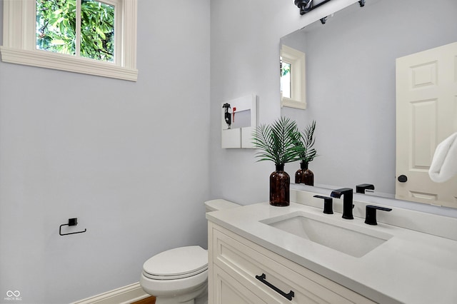 2263 Glebe St, Carmel, IN 46032 - half bathroom with vanity and toilet
