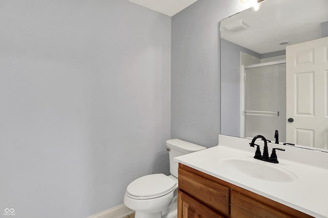 2263 Glebe St, Carmel, IN 46032 - bathroom with vanity and a shower with door