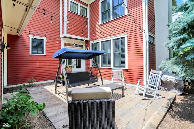 2263 Glebe St, Carmel, IN 46032 - view of patio featuring an outdoor hangout area