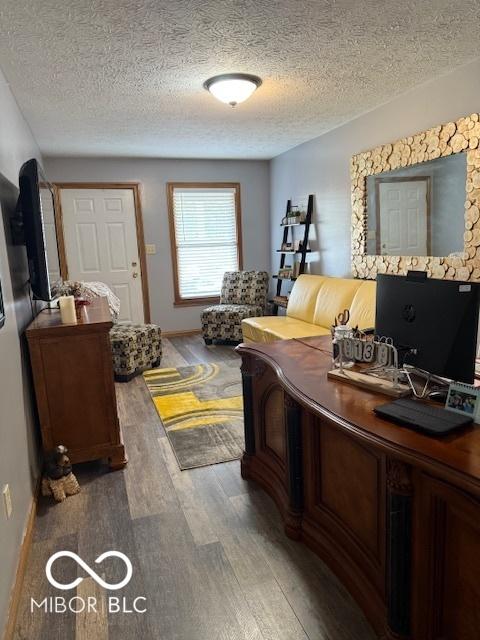 18 Hough St, Greenfield, IN 46140 - office featuring wood finished floors and a textured ceiling