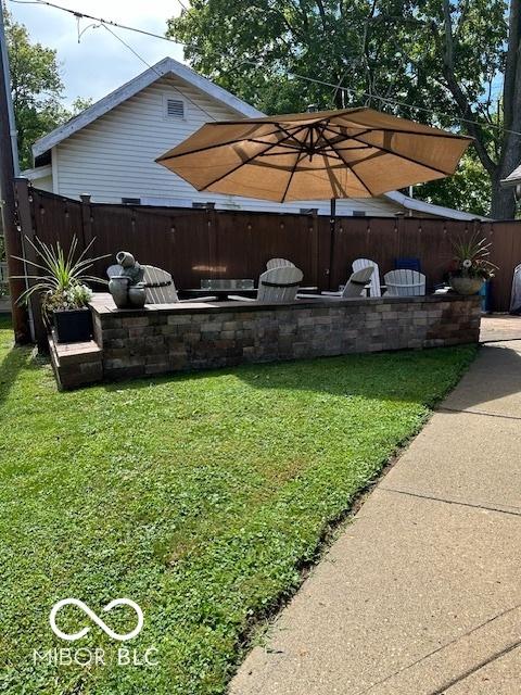 18 Hough St, Greenfield, IN 46140 - view of yard featuring a patio