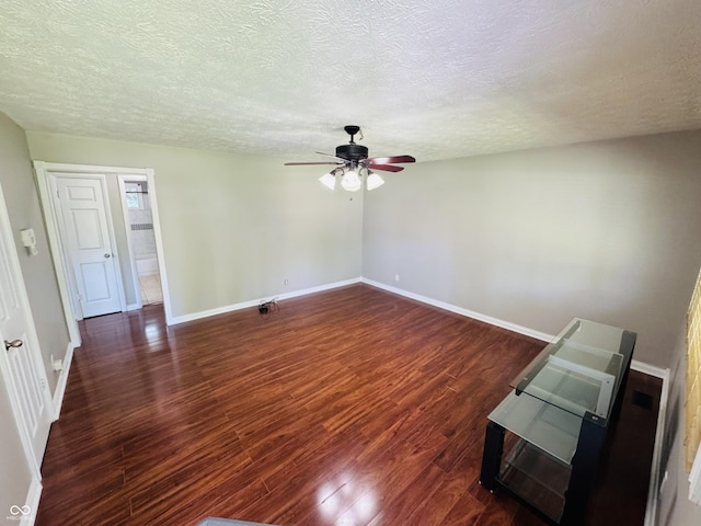 1345 S Biltmore Ave, Indianapolis, IN 46241 - empty room featuring a ceiling fan, a textured ceiling, and wood finished floors
