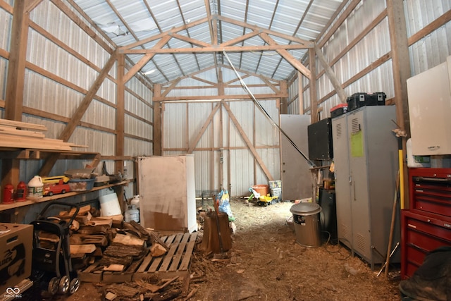 9191 W Mt Carmel Rd, Gosport, IN 47433 - garage featuring metal wall