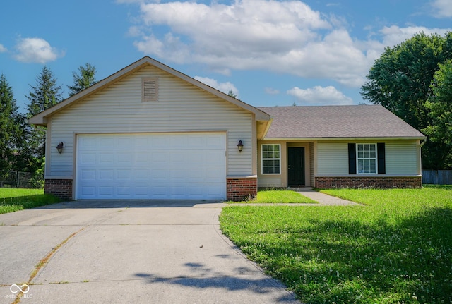 6029 Sycamore Forge Dr, Indianapolis, IN 46254 - ranch-style home featuring concrete driveway, brick siding, and an attached garage