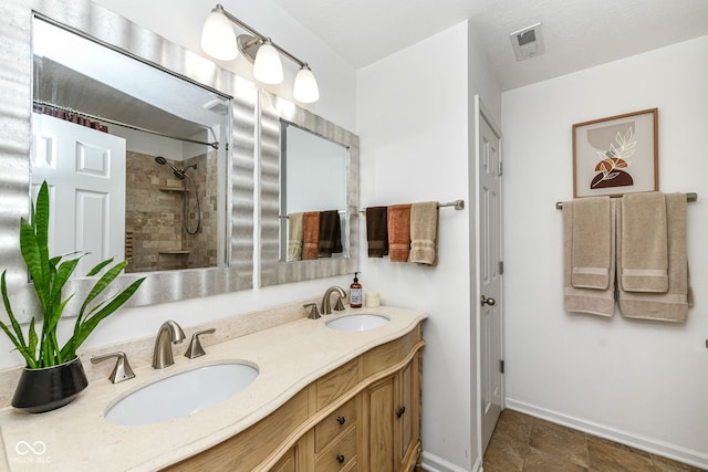 5765 White Pine Rd, Whitestown, IN 46075 - full bath featuring double vanity and a tile shower