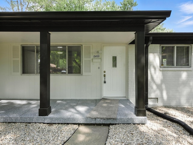 2853 S State Ave, Indianapolis, IN 46203 - property entrance featuring brick siding