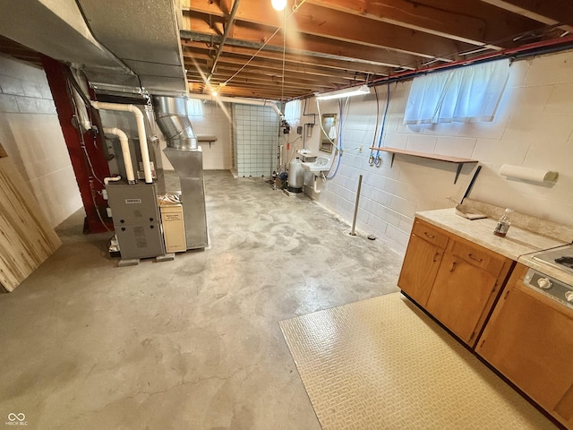 605 Redding Rd, Seymour, IN 47274 - unfinished basement with heating unit