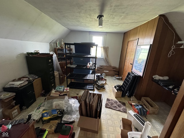 9721 S 100 E, Pendleton, IN 46064 - bedroom with vaulted ceiling and wooden walls
