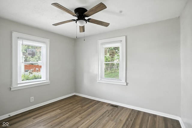 3609 N Keystone Ave, Indianapolis, IN 46218 - unfurnished room featuring wood finished floors and ceiling fan