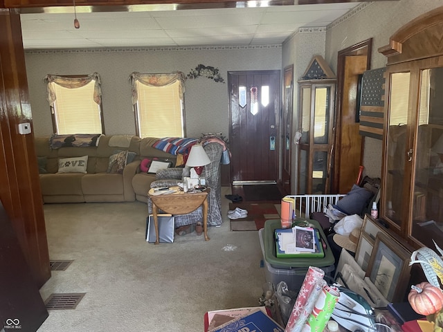 100 Durbin St, North Vernon, IN 47265 - view of carpeted living room