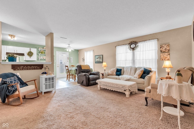1912 Blue Pine Ln, Indianapolis, IN 46231 - living area with carpet and a ceiling fan
