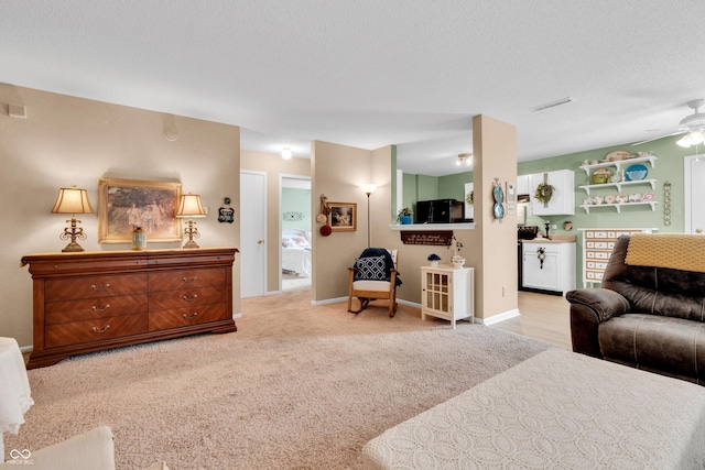 1912 Blue Pine Ln, Indianapolis, IN 46231 - living room with carpet and a ceiling fan