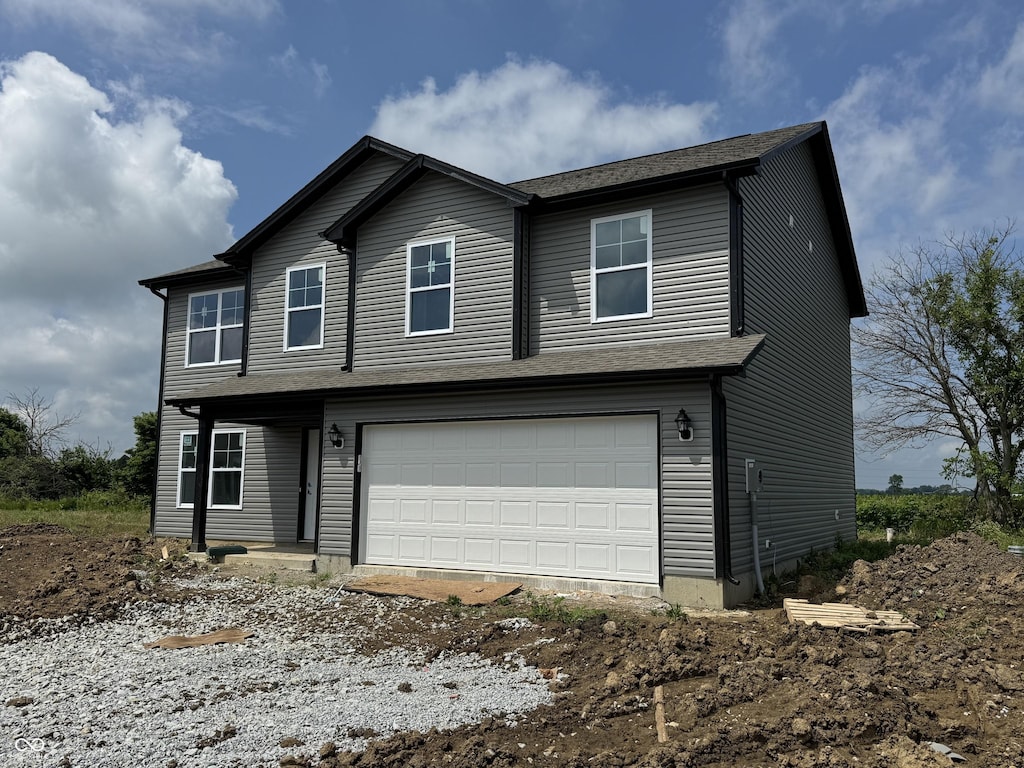 1035 Lake Ct, Shirley, IN 47384 - view of front of house featuring an attached garage