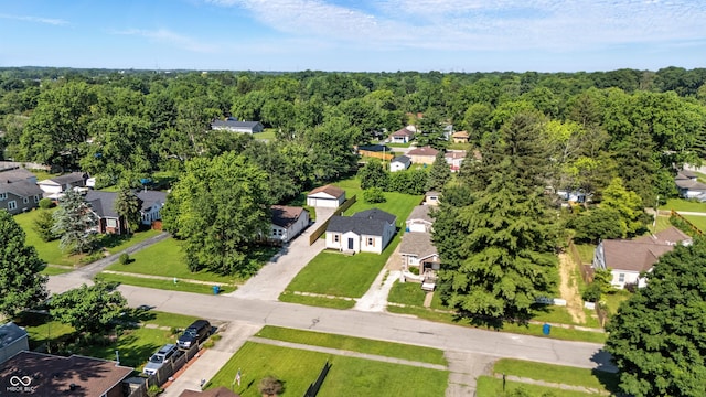 452 N Fenton Ave, Indianapolis, IN 46219 - aerial perspective of suburban area featuring a heavily wooded area