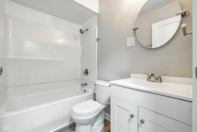 452 N Fenton Ave, Indianapolis, IN 46219 - full bath featuring vanity, wood finished floors, and bathtub / shower combination