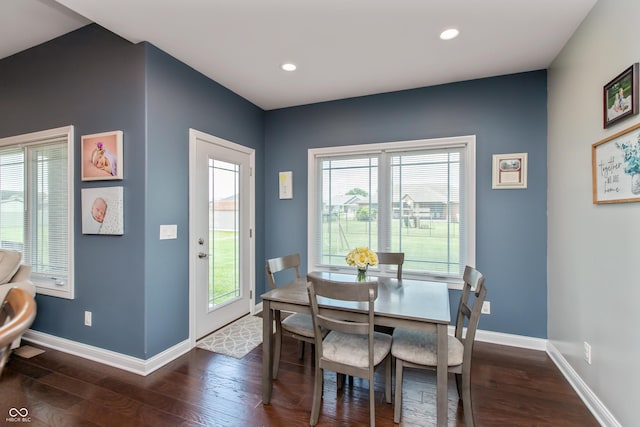 1976 Austin James Ln, Seymour, IN 47274 - dining room with dark wood finished floors and recessed lighting