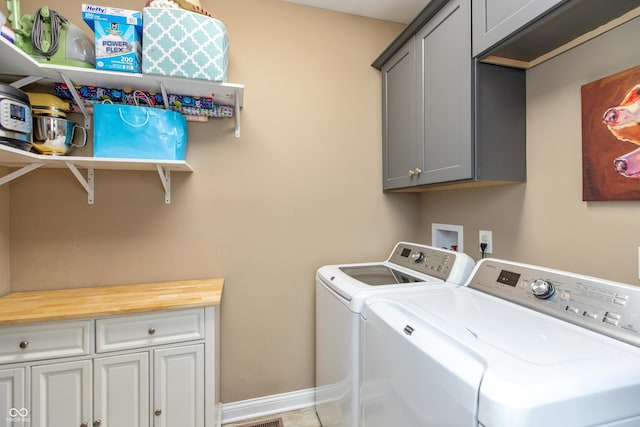 1976 Austin James Ln, Seymour, IN 47274 - laundry area with separate washer and dryer and cabinet space
