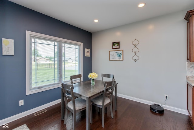 1976 Austin James Ln, Seymour, IN 47274 - dining space featuring dark wood finished floors and recessed lighting