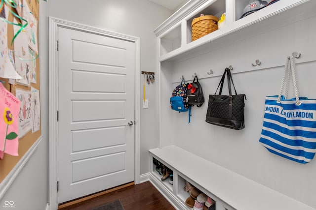 1976 Austin James Ln, Seymour, IN 47274 - mudroom featuring dark wood-type flooring