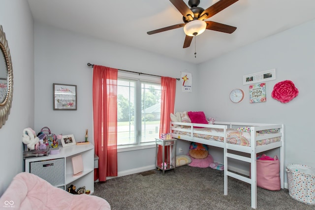 1976 Austin James Ln, Seymour, IN 47274 - bedroom featuring carpet floors and ceiling fan