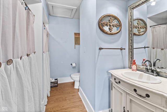 38 W Main St, Brownsburg, IN 46112 - full bath featuring vanity, wood finished floors, and a shower with curtain