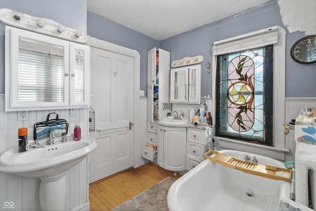 38 W Main St, Brownsburg, IN 46112 - full bath with wood finished floors and a tub