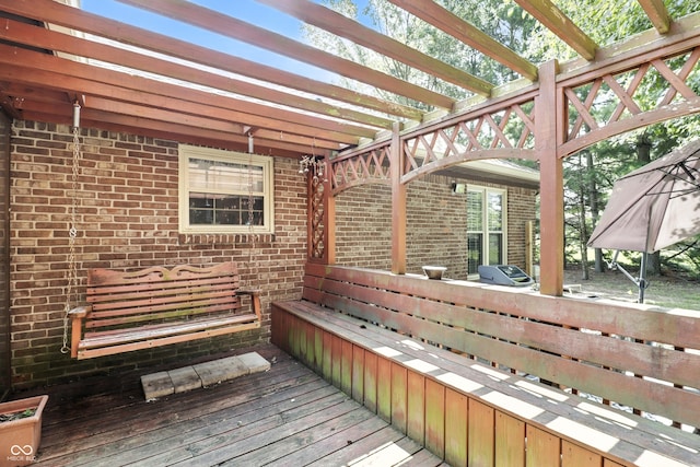 1346 N Buck Creek Rd, Greenfield, IN 46140 - deck with a pergola