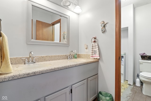 1346 N Buck Creek Rd, Greenfield, IN 46140 - bathroom featuring double vanity and tile patterned floors