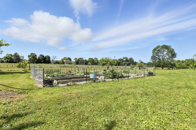 1346 N Buck Creek Rd, Greenfield, IN 46140 - view of grassy yard with a vegetable garden and a view of countryside