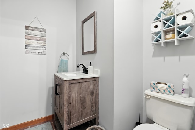 1346 N Buck Creek Rd, Greenfield, IN 46140 - bathroom with vanity and toilet