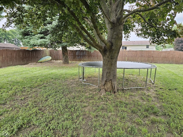 2239 Chevelle Ct, Anderson, IN 46012 - fenced backyard with a trampoline
