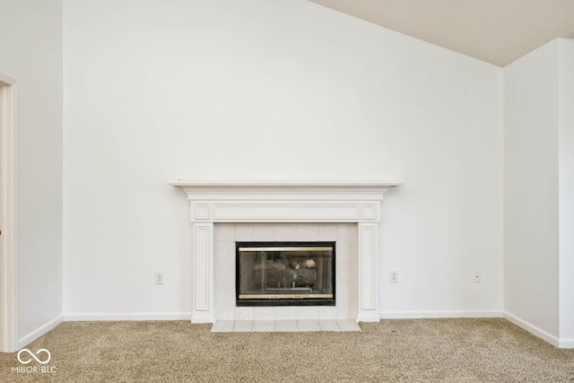 8909 Carnation Dr, Noblesville, IN 46060 - detailed view of carpet and a tile fireplace