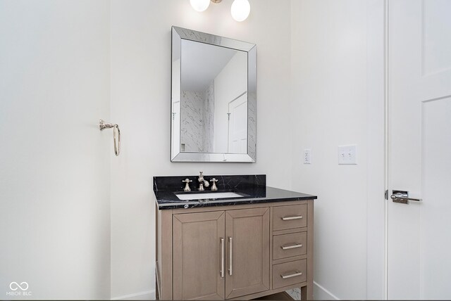 2130 Brookside Pkwy N Drive, Indianapolis, IN 46201 - bathroom featuring vanity and baseboards