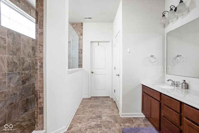 6176 Brighton Dr, Whitestown, IN 46075 - full bath with vanity and a walk in shower