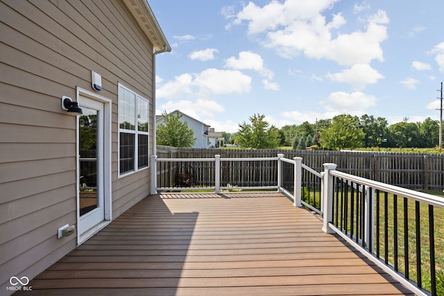 6176 Brighton Dr, Whitestown, IN 46075 - wooden terrace with a fenced backyard