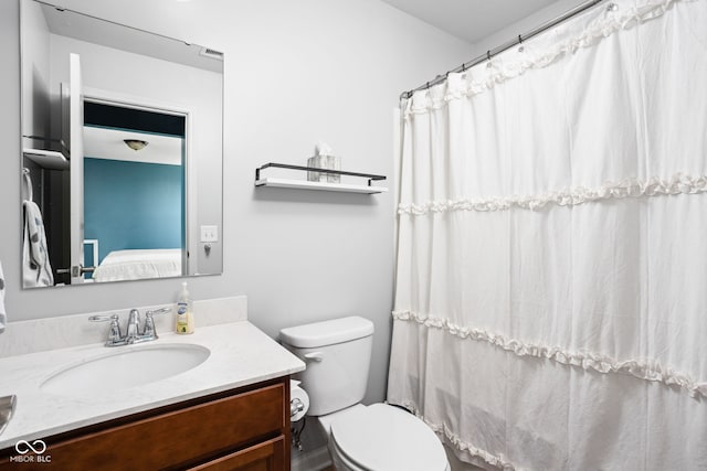 6176 Brighton Dr, Whitestown, IN 46075 - ensuite bathroom with vanity and a shower with curtain