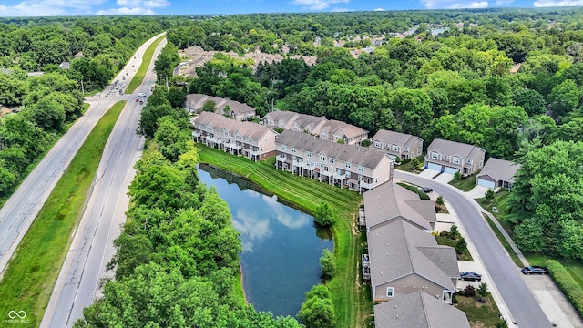 5674 Brownstone Dr, Indianapolis, IN 46220 - aerial view of residential area with a nearby body of water