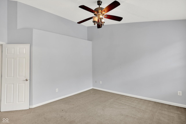 5674 Brownstone Dr, Indianapolis, IN 46220 - carpeted spare room with ceiling fan and baseboards