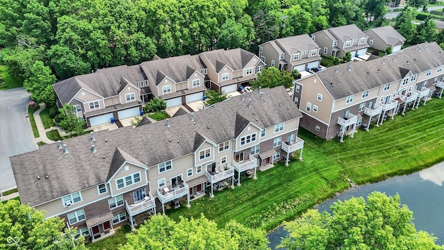 5674 Brownstone Dr, Indianapolis, IN 46220 - aerial view of residential area featuring a nearby body of water