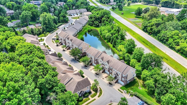 5674 Brownstone Dr, Indianapolis, IN 46220 - drone / aerial view of a large body of water and a tree filled landscape